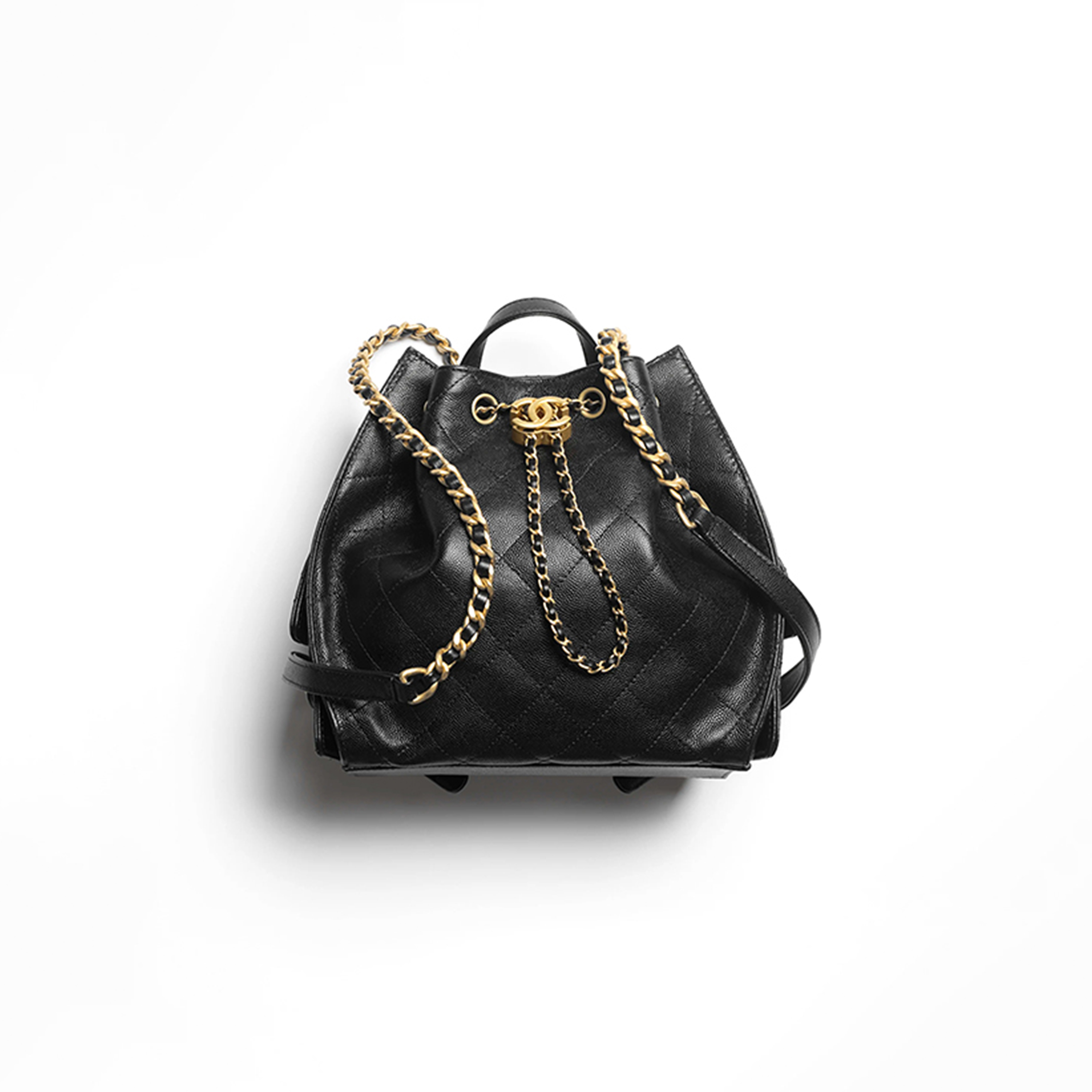 CHANEL 25 MEDIUM BACKPACK GRAINED CALFSKIN & GOLD-TONE METAL BLACK AS5600 (23*23*14cm) CHANEL 25 MEDIUM BACKPACK GRAINED CALFSKIN & GOLD-TONE METAL BLACK AS5600 (23*23*14cm)